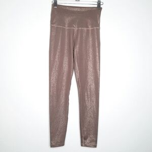 Beyond Yoga Metallic Mocha Gold Twinkle High Waist Leggings XS